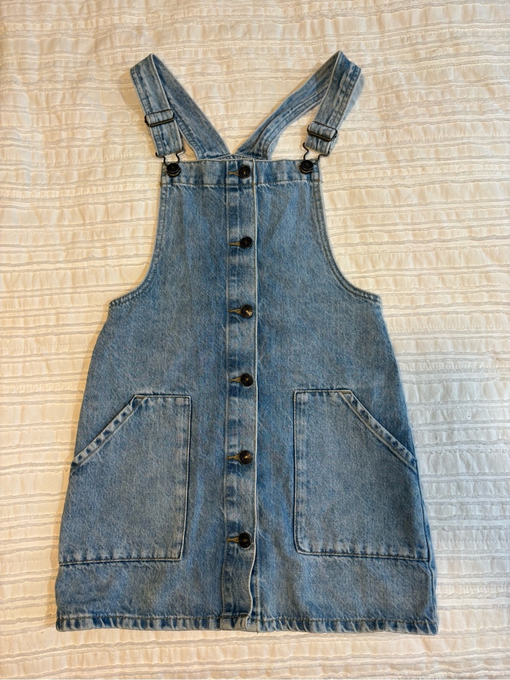 FatFace Youth 10/11 Denim Overall Dress